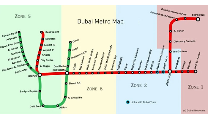 نقشه مترو دبی 2025